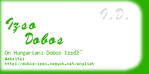 izso dobos business card